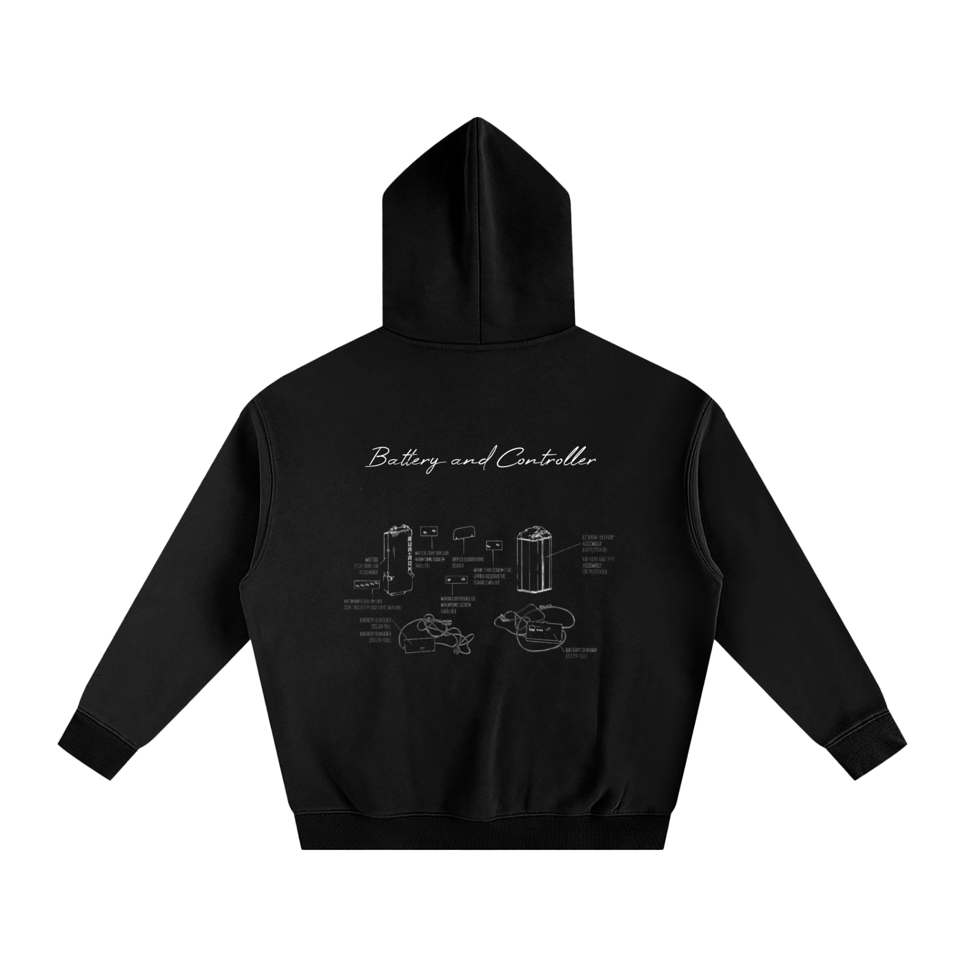 Battery and Controller Diagram Hoodie