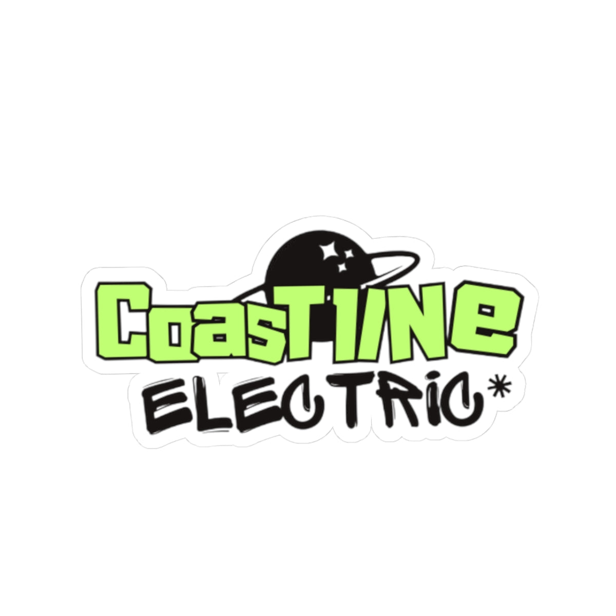 Coastline Electric Sticker | Green planet Graffiti