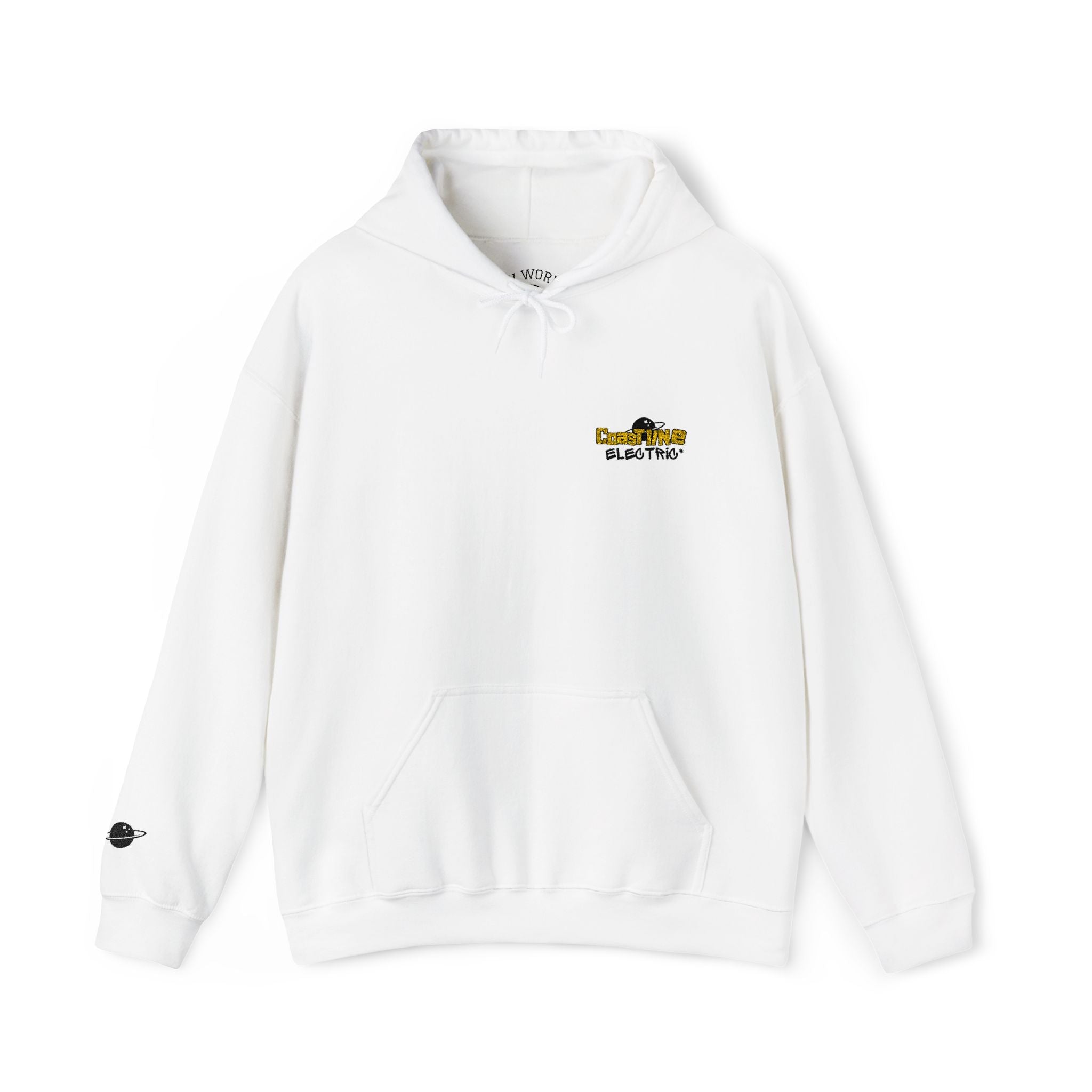 Classic White Hoodie with Small Yellow 'Slammin'' Logo