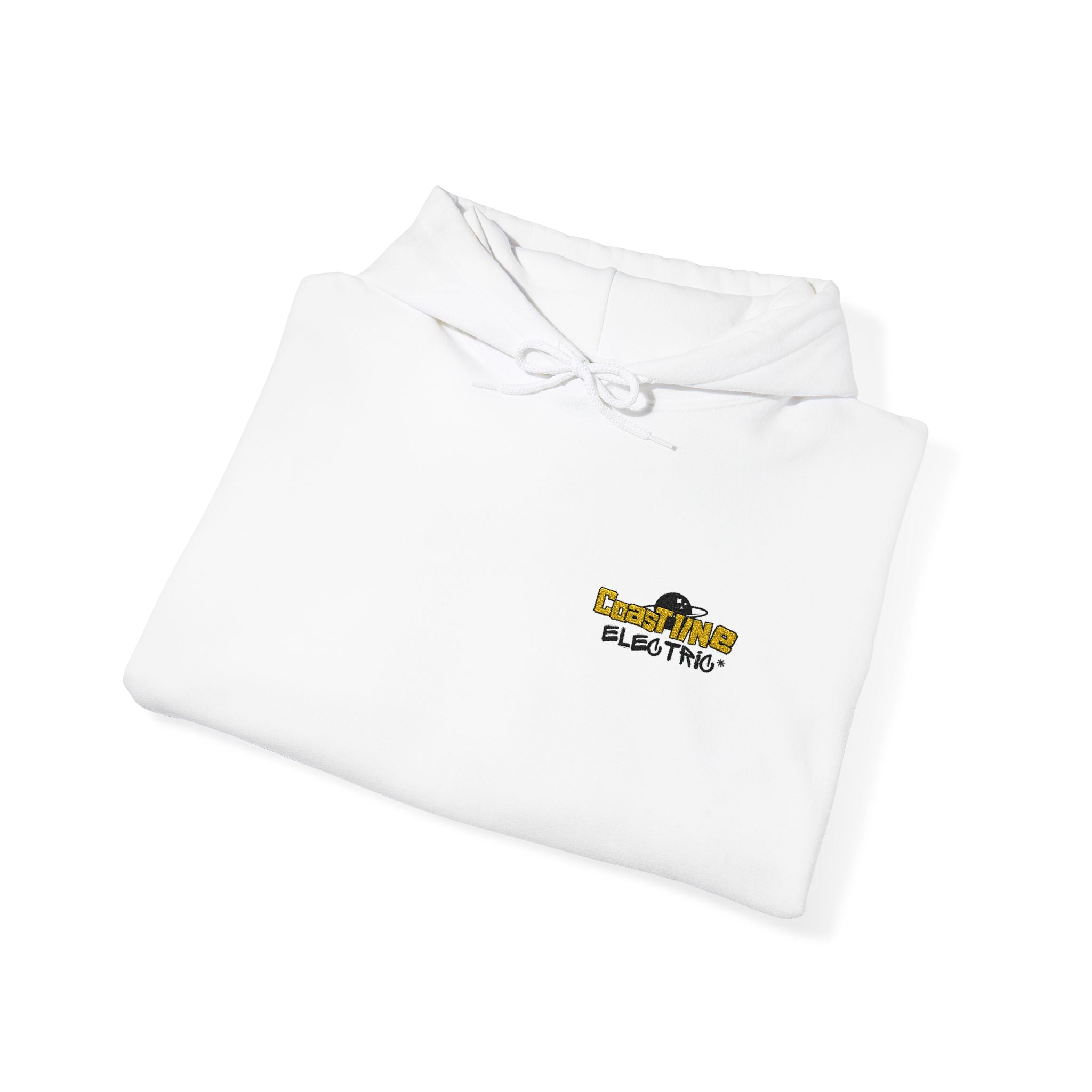 Classic White Hoodie with Small Yellow 'Slammin'' Logo