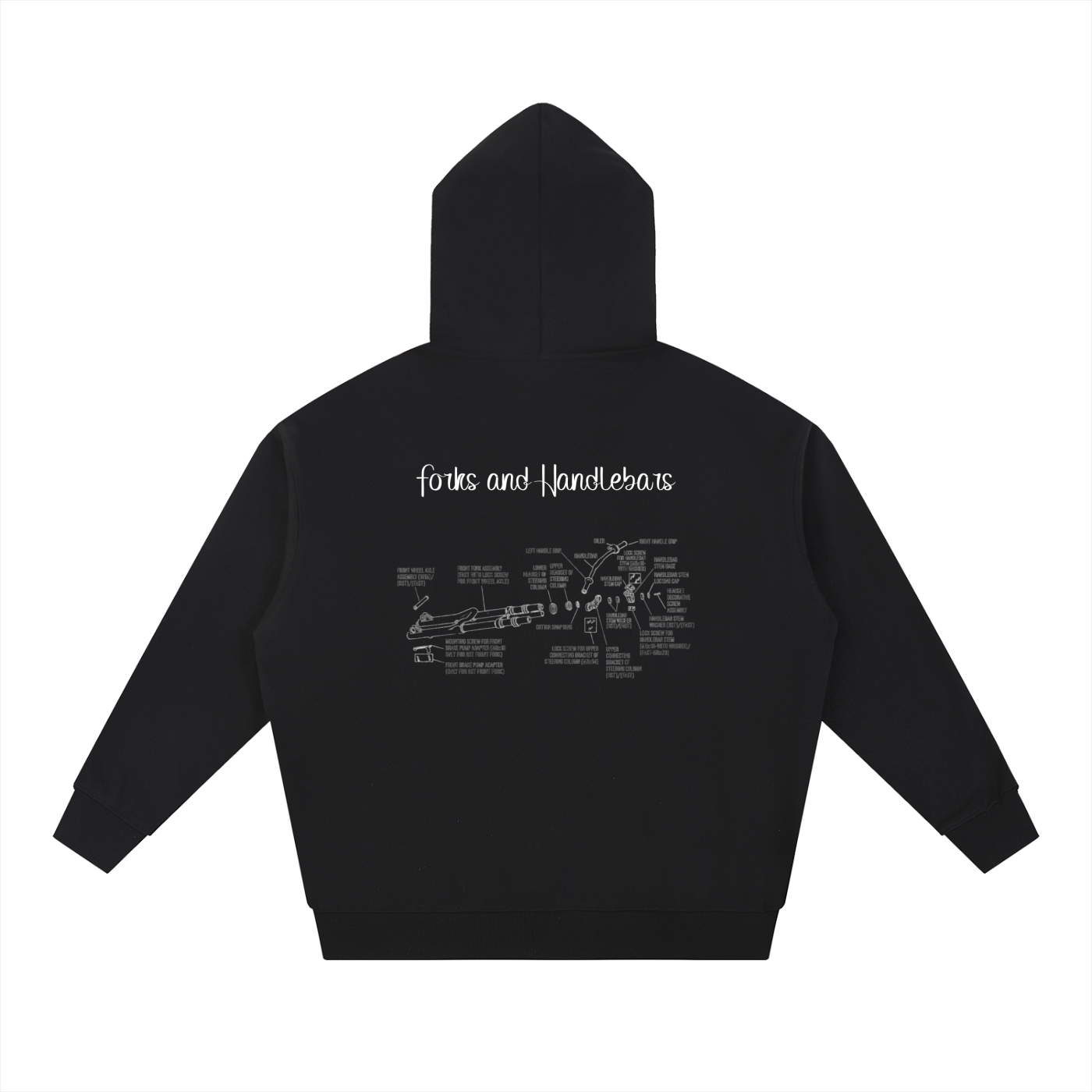 Forks and Bars Diagram Hoodie