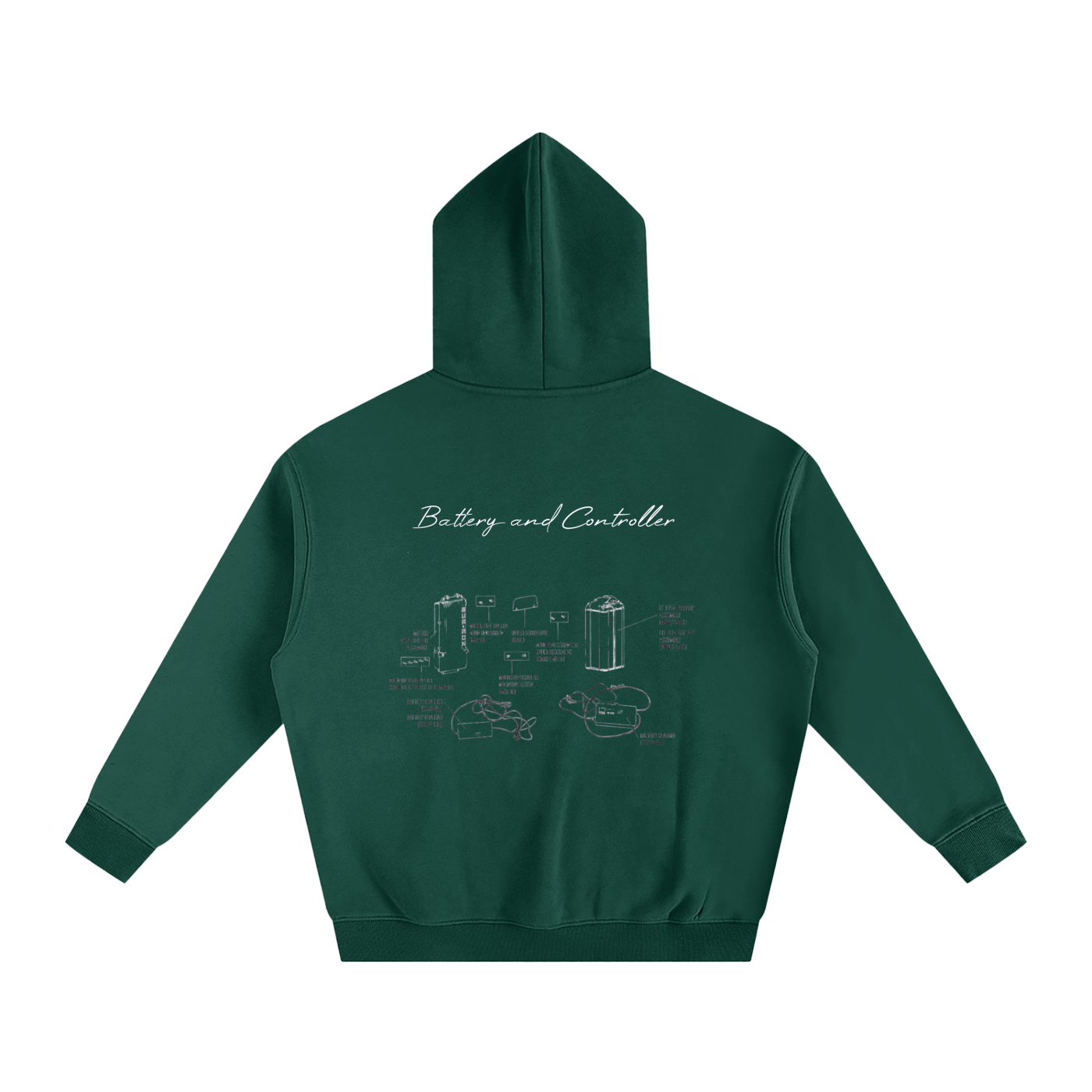 Battery and Controller Diagram Hoodie
