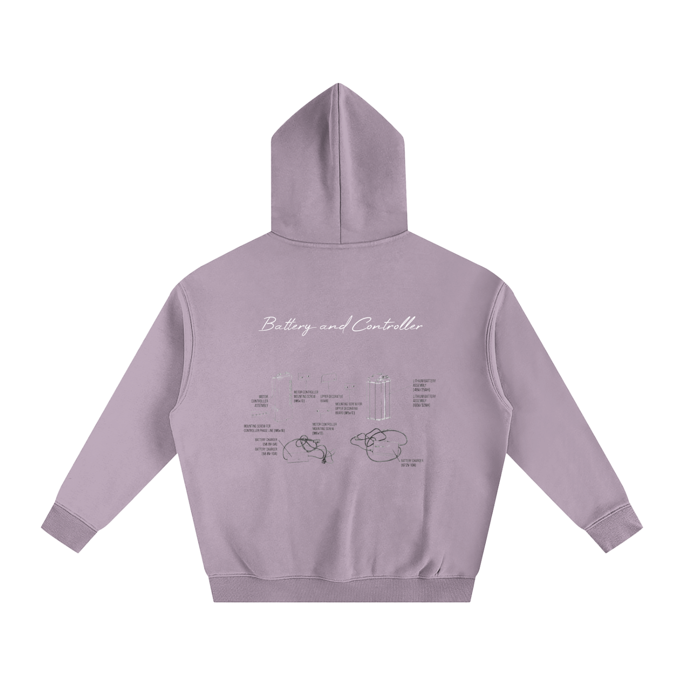 Battery and Controller Diagram Hoodie