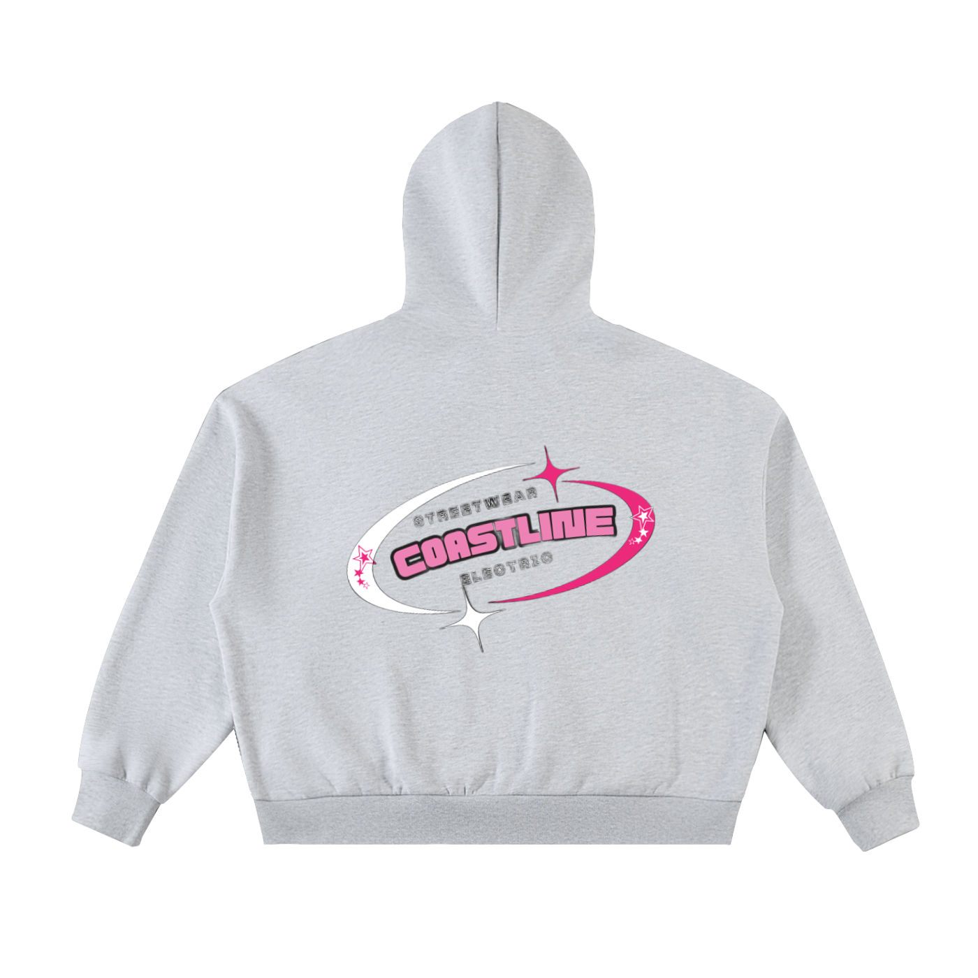 Fleeced Full-Zip Boxy Hoodie