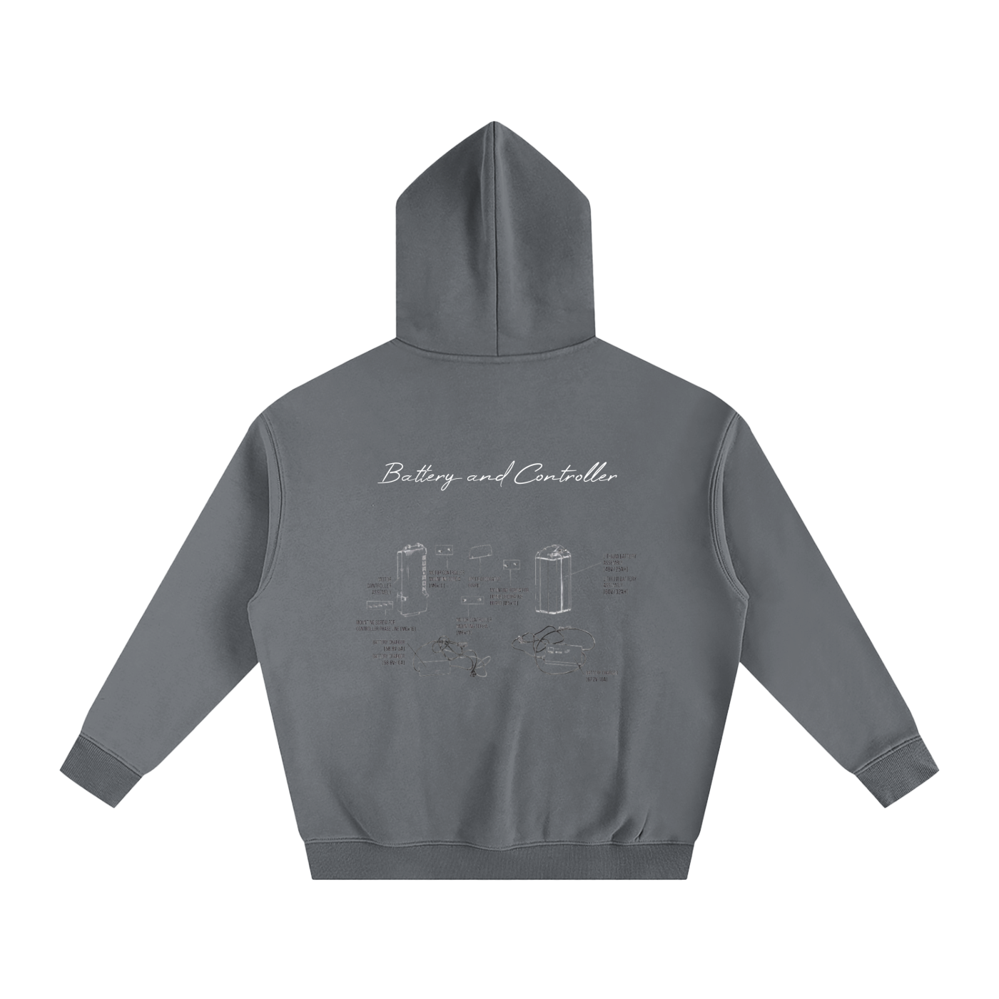 Battery and Controller Diagram Hoodie
