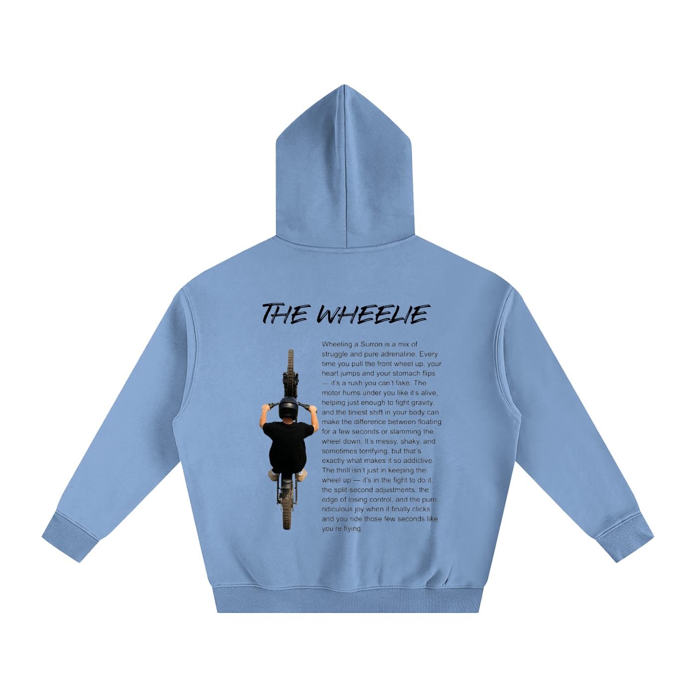The wheelie Fleeced Hoodie