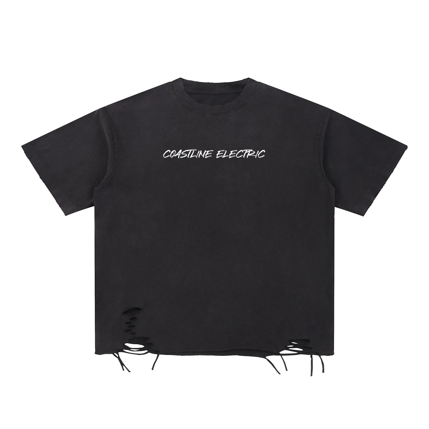 Moto wheelie Raw-Hem T-Shirt